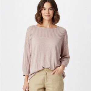 WRAP LONDON Linen 3/4 Sleeve Pink Women's Top Size 8